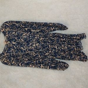 Hinge rose/navy dress